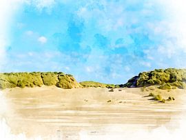 Beach and dunes, Ameland, Friesland. by Danny de Klerk