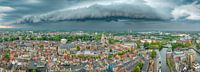 Stormwolken boven Zwolle tijdens een zomerse onweersbui van Sjoerd van der Wal Fotografie thumbnail