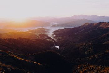 Sunset in a valley