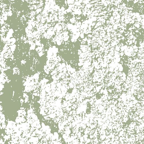 Abstracte botanische wabi-sabi kunst: mos in lichtgroen