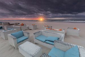 Fin de l'été sur la plage de Kijkduin à La Haye