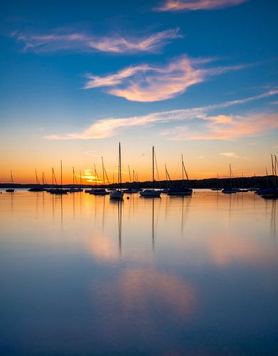 Zonsondergang in Herrsching am Ammersee