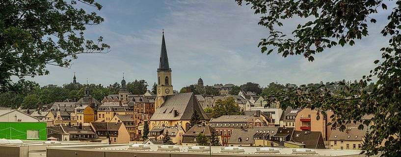 Stollberg / Erzgebirge Panorama van Johnny Flash