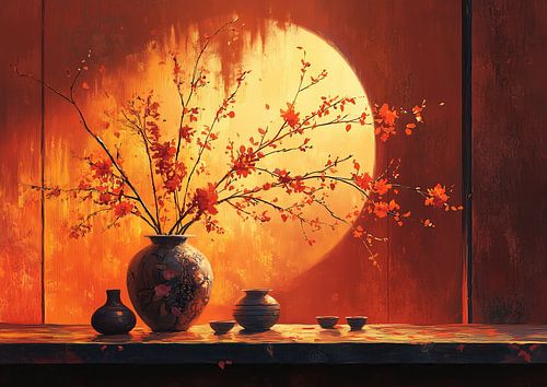 nature morte florale | Sunlit Vase Drift
