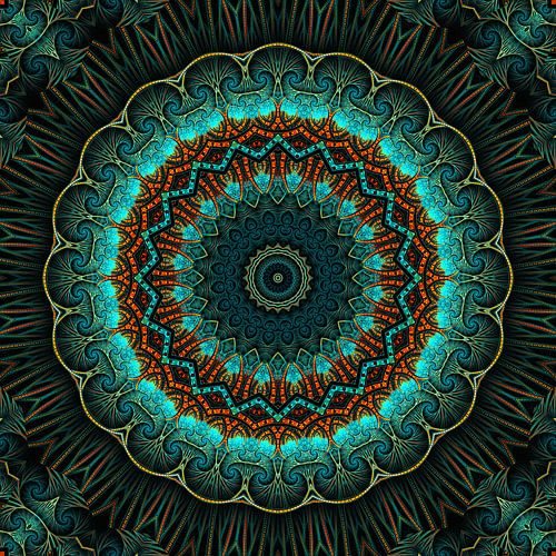 Mandala illusie groen