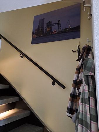 The Hef and Erasmus Bridge at night