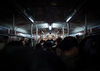 Metrorit in Pyongyang, de hoofdstad van Noord-Korea