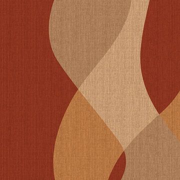 Retro organische vormen in aardetinten nr. 8 van Dina Dankers