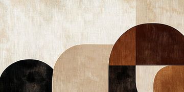 Geometrische Vormen in Warm Bruin van Studio BB