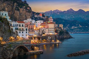 Night in Atrani, Italy by Michael Abid