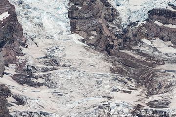 Photo abstraite d'un glacier sur le Mont Rainier (4) sur Heidi Bol