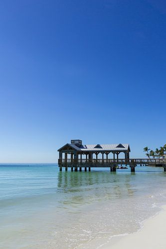 USA, Florida, Perfect wit zandstrand, paradijselijk