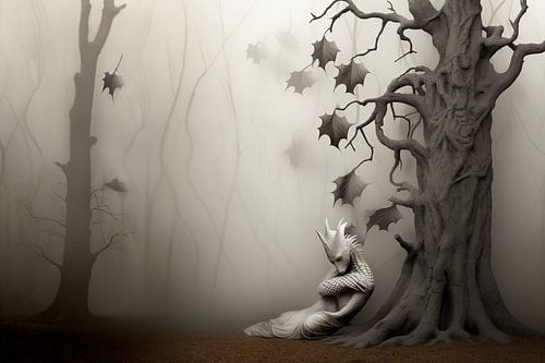 Imagine dragon - The Sleepy dragon in autumnal spheres