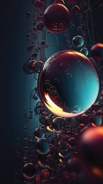 Abstract Digital Bubbles van Harry Stok