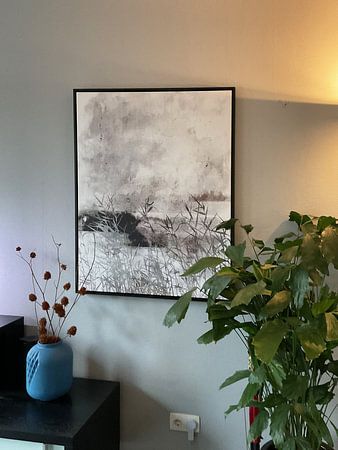 Paysage d'hiver abstrait aux couleurs douces