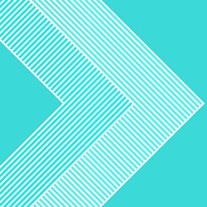 Abstracte Retro Geometrie Mint van FRESH Fine Art