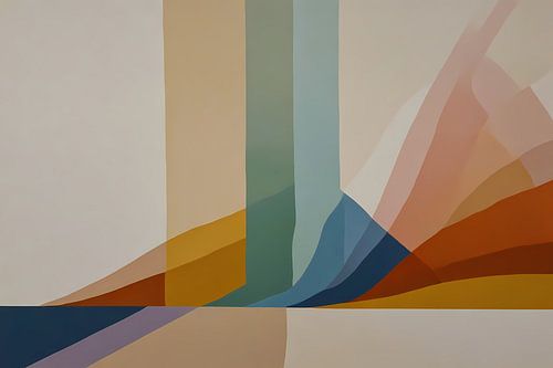 Abstracte Samenstelling met Warme Kleuren