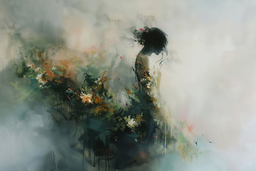 Abstract Women's Painting | Lost in Ethereal Dreams by Eye catching paintings