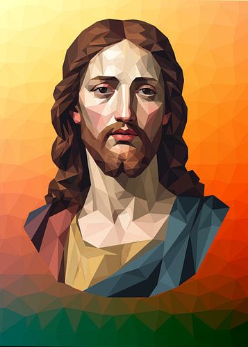 Büste von Christus Lowpoly