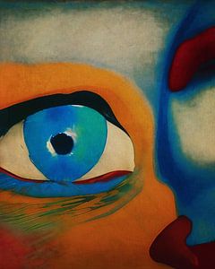 Das blaue starrende Auge