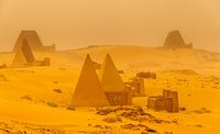 Zandstorm in de woestijn