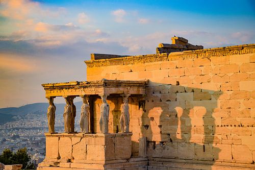 Gouden uur op de Akropolis: Het Erechtheion