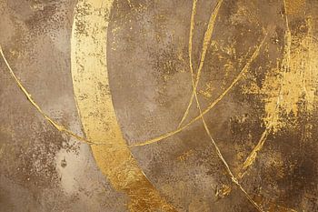 Abstraktes Design mit goldenen Linien