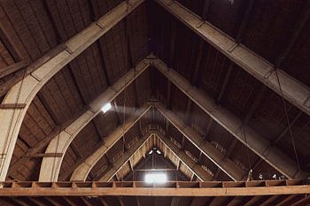 Gebinten dak van de boerenschuur