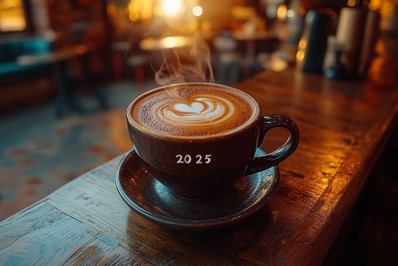 hot cup of coffee or cappuccino 2025 by Egon Zitter