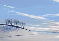 Winterlandschap in de zon