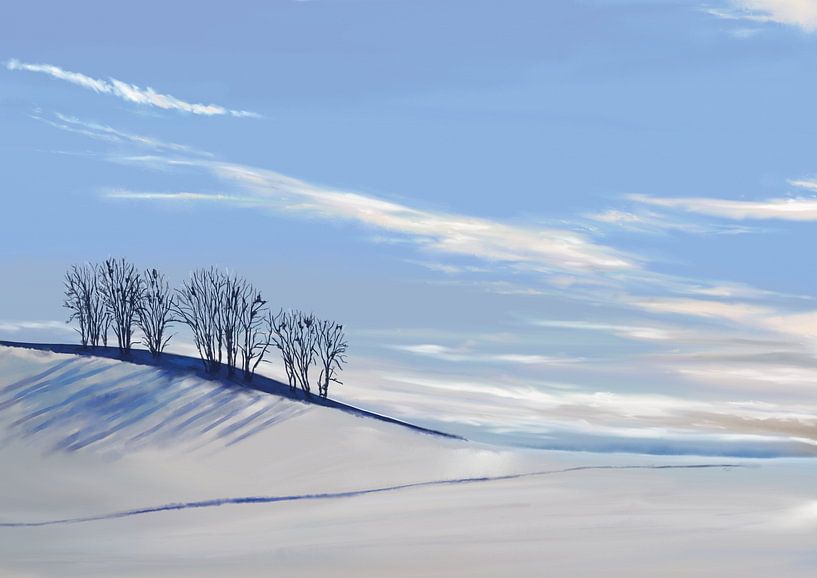 Winter landscape in the sun by Tanja Udelhofen