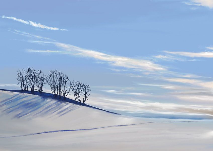 Winterlandschaft in der Sonne
