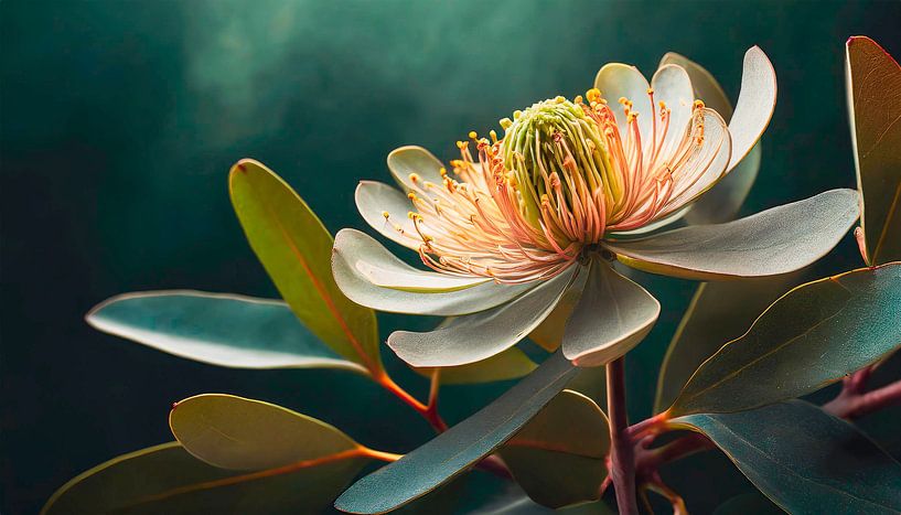 Blume mit Blätter im Wald von Mustafa Kurnaz