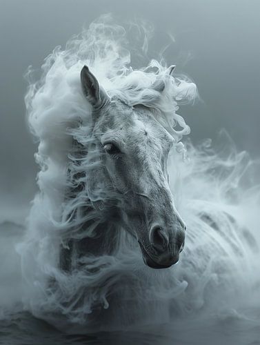 Etherische Manifestatie: Een Paard van Rook