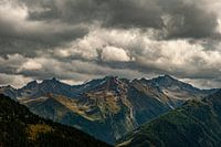 Dark clouds above the mountains