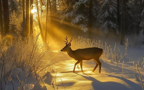 Deer in the golden light