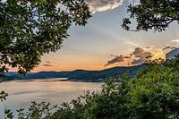 Sunset at Lake Edersee.