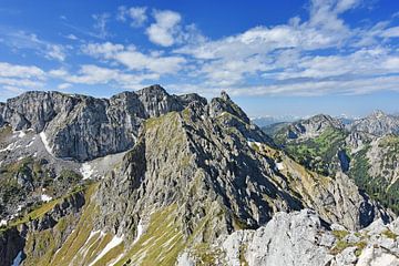 Rotsachtige bergen in de Ammergauer Alpen van Andreas Föll