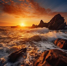 Sonnenuntergang am Meer