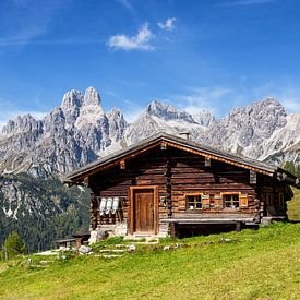 Alpine hut in the mountains