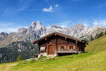 Alpine hut in the mountains by Coen Weesjes
