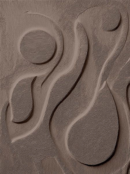 Relief Art : Dance in Brave Ground (palette de couleurs Flexa 2025) par STUDIO MINIMAL ART
