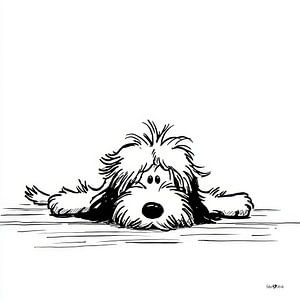 Kleine Hundekarikatur