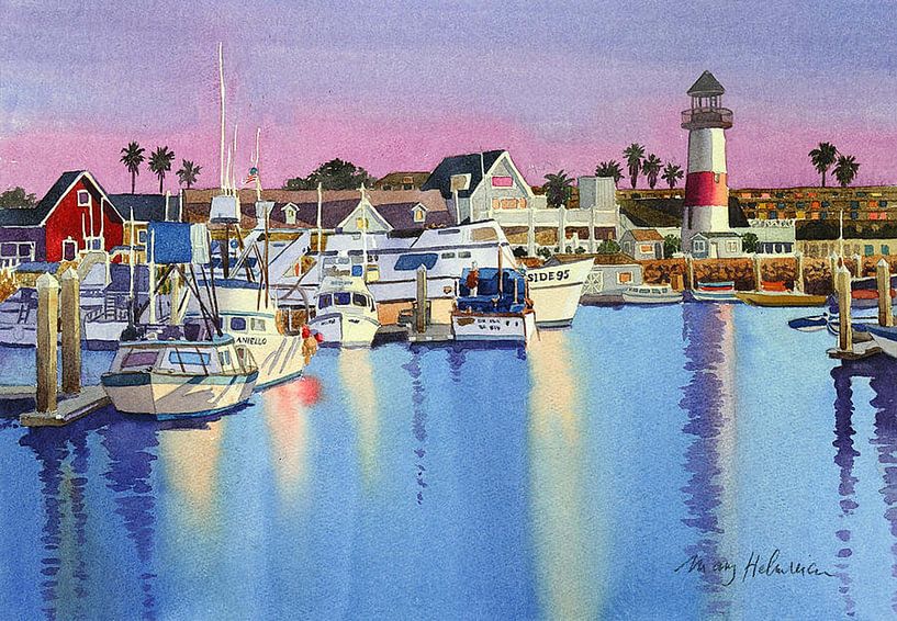 Le port d'Oceanside au crépusculeI par erikaktus gurun