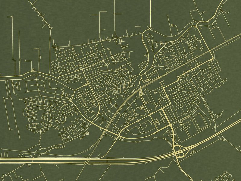 Karte von Woerden in Grünes Gold von De Kaartenwinkel