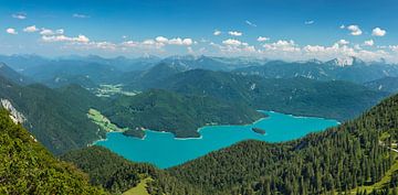 Walchensee met Karwendelgebergte, Beieren, Duitsland van Markus Lange