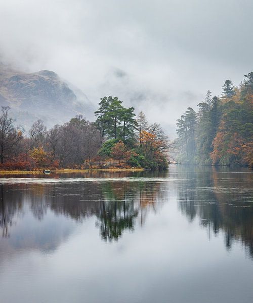Der Herbst spiegelt sich in Loch Trool in Schottland von Michel Seelen