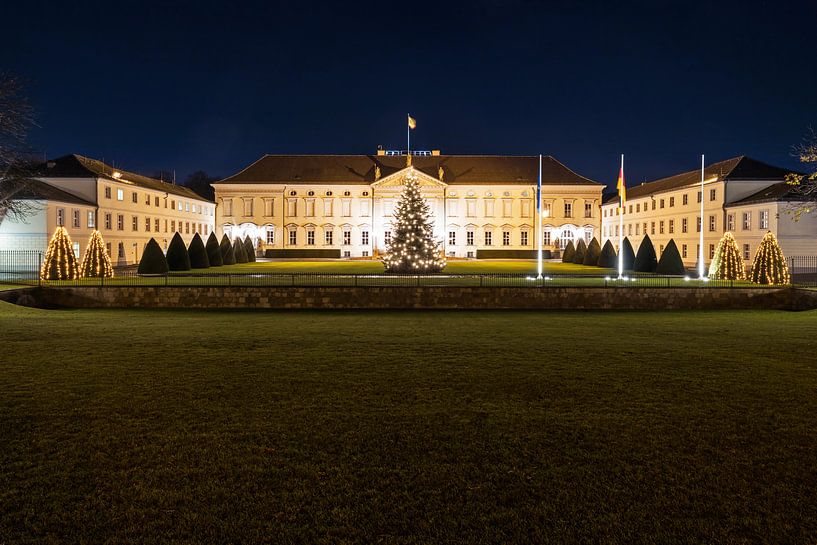 Schloss Bellevue mit Weihnachtsbaum von Frank Herrmann