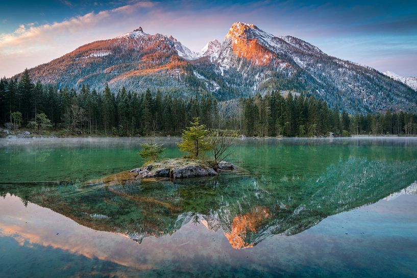 Hochkalter in the mirror by Martin Wasilewski