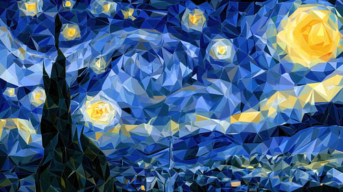 Die Sternennacht – Kubismus